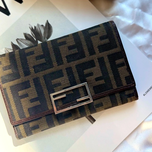FENDI Vintage 90s Zucca Print Fendi Wallet - Picture 3 of 15